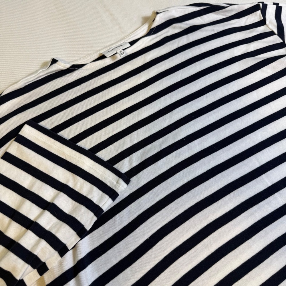 Darling XS Breton Stripe Top Long Sleeve Black/White Boxy Cotton Paris Capsule